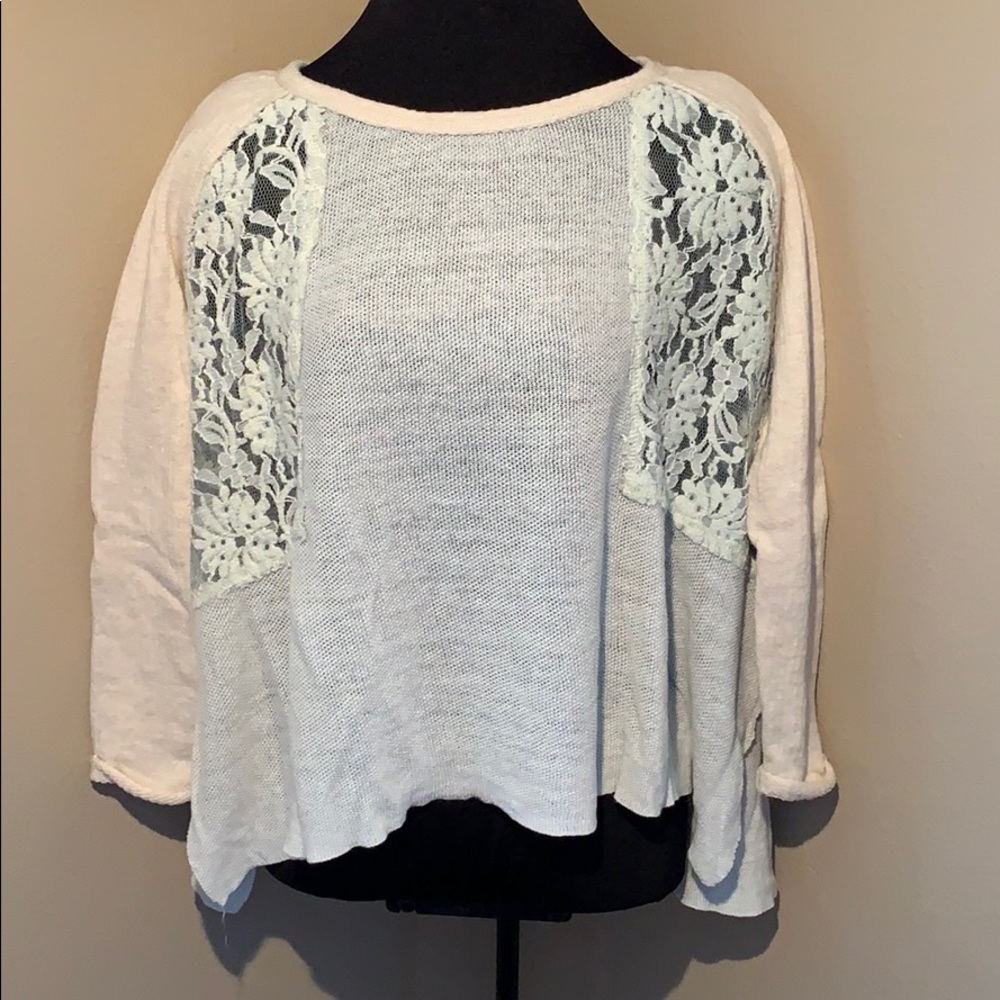 Free People Sweater with Lace Sides, Size XS, GUC